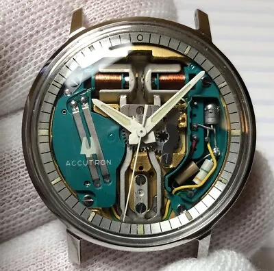 RESTORED Bulova Accutron Spaceview 1969 USA #2528 Tuning Fork Men's Watch • $1449.95