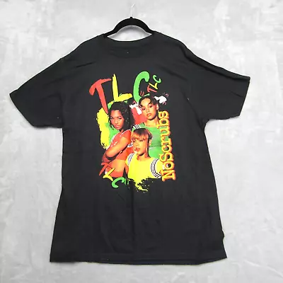 TLC No Scrubs Shirt Mens Unisex Large Short Sleeve Graphic Music Crew Neck Black • $11.99