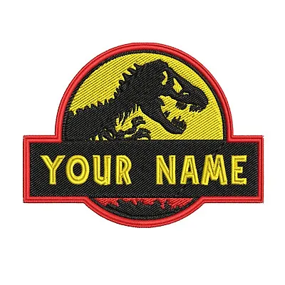 Custom YOUR NAME Personalized Name Tag Jurassic Park Embroidered Patch IRON-ON  • $4.87