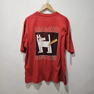 Vintage Mambo Red T-Shirt Men Size XXL 2002 Peg's Arse Dog Fart Matthew Martin • $84.78