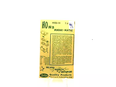 Kadee HO Scale N3 #MKD-14 Magne-Matic Delayed Magnetic Uncoupling New Sealed • $3.99