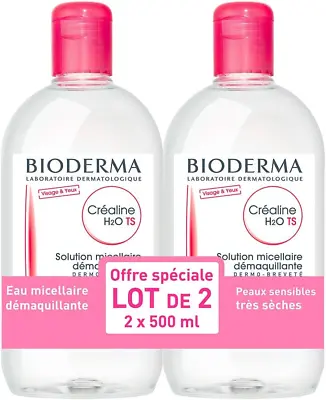 £30.64 • Buy Bioderma Crealine TS H2O Micelle Solution 2 X 500ml