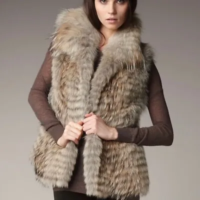 Save For Next Year - VINCE. Coyote Fur Vest Jacket Size S • $59.99