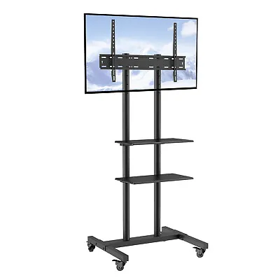 VEVOR Mobile TV Stand Mobile TV Cart For 32 -70  TVs With Wheels & A Tray • $79.99