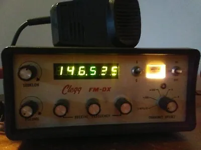 Vintage Clegg VHF FM Amateur Radio Transceiver Model FM-DX W/Mic GREEN Display! • $124.99