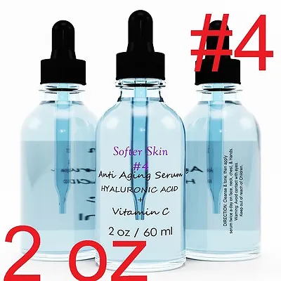 #4 2 OZ 100% Pure Vitamin C Hyaluronic Acid Serum For Face BEST Anti Aging  • $8.29