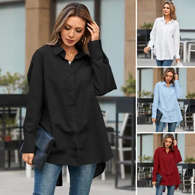 ZANZEA Women V Neck Long Sleeve Tops Shirt Sexy Ladies Solid Shirts Blouse  • £9.49