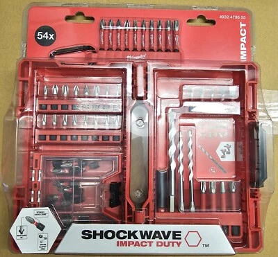 £25.99 • Buy Milwaukee Shockwave Screwdriver/Drill Bit Set 54pc 4932479855 New