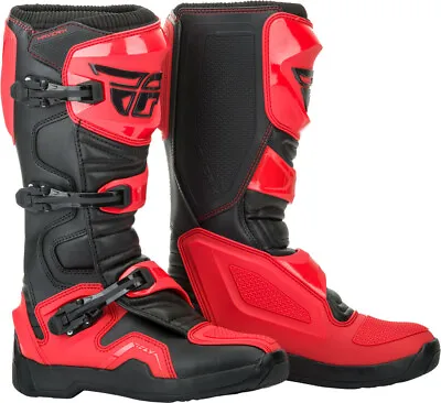 Fly Racing Maverik Mx Boots - Red/black - Motocross/offroad • $119.95