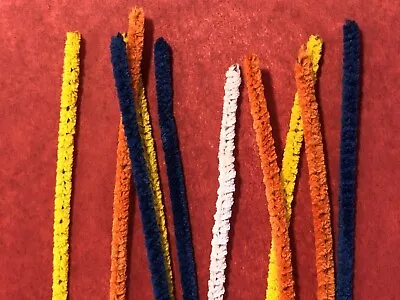 10 - Vintage Cotton Chenille Pipe Cleaners Craft Stems Bright Colors 9  • $3.50