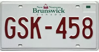 *99 CENT SALE*  1992 Base New Brunswick License Plate #GSK-458 No Reserve • $0.99