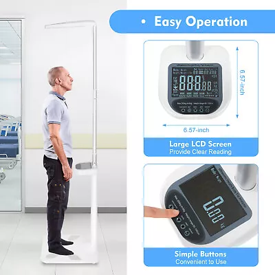 Multifunction Physician Medical Scale Digital Column Scale W/ BMI Function 200Kg • $185.40