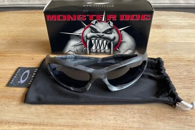 $375 • Buy Oakley Monster Dog Night Camo W/Grey Sunglasses +Spare Ruby Lens Excl.Cond.Rare