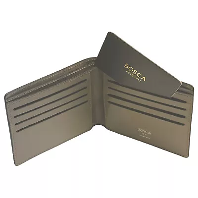 Bosca Brand Mens Double Billfold Executive Wallet Tan Leather $115 • $69.29