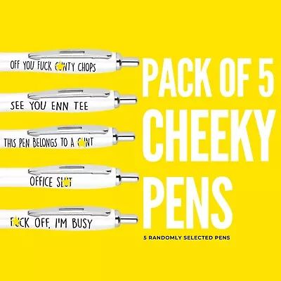 £7.99 • Buy PEN ** 5 PACK**  Funny Cheeky Novelty Rude Sweary Profanity Pens Great Gift 