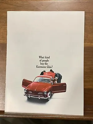 1962-1963 Volkswagen Karmann Ghia Catalog Sales Brochure Nice Original  VW • $19.47