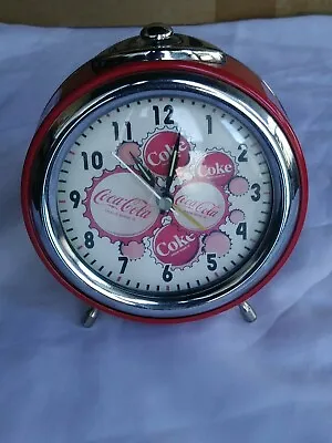 Mint! Classic Coca-Cola Coke Soda Bottle Cap 1990's Alarm Clock Peg Leg Quartz • $20