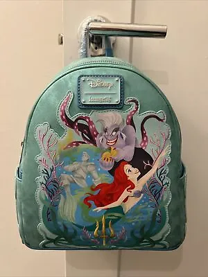 YAY! NEW WITH TAGS! Loungefly Disney Little Mermaid Shimmer Ariel Mini Backpack! • $34