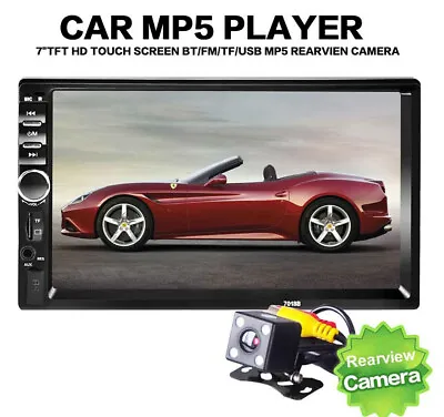 Double 2DIN 7'' In-Dash Car Stereo Radio USB/TF Aux Input MP5 Player Head Unit • $72.99
