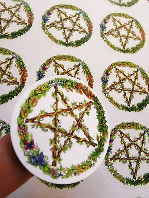 Pentacle Stickers A4 Ethical Scrapbooking Cards Wicca Witch Pagan Journal Notebo • £3.79