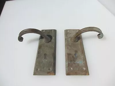 £30 • Buy Vintage Brass Lever Door Handles Old Antique Art Deco 1940's YALE