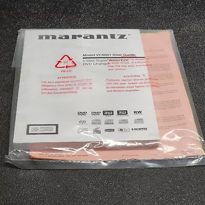 ORIGINAL IN SEALED NEVER OPENED BAG - Marantz VC6001 DVD/CD Changer User Guide • $23.95