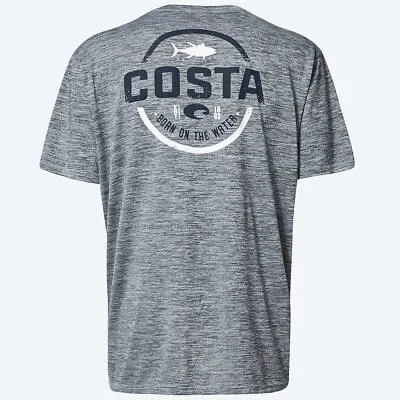 Save 40% Costa Tech Tuna Insignia Performance Fishing Shirt - Gray - UPF 50 • $19.95