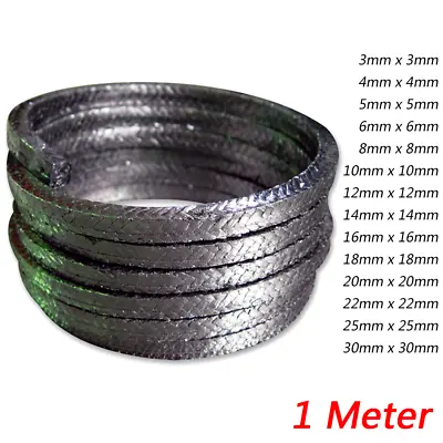 Square Gland Packing Graphite Seal Cord Rope For Pump Shaft Stem 3x3mm - 30x30mm • $4.29