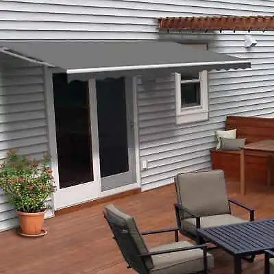 ALEKO Motorized Retractable Patio Awning 16 X 10 Ft Grey Color • $439.20