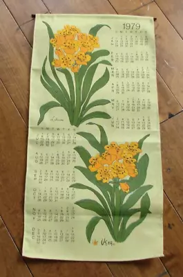 Vintage Vera Neumann 1979 Calendar Tea Towel Lily Vera Signed Ladybug New NWOT • $29.26