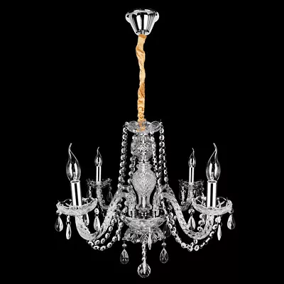 £45.99 • Buy Crystal Chandelier Ceiling Light Droplets Pendant Lamp 4,6,8,10,15 Arm Light