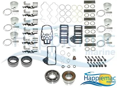 Mercury 3.0L 200 225 250 HP V6 OptiMax Powerhead Rebuild Kit Oval Piston Bearing • $1443.74