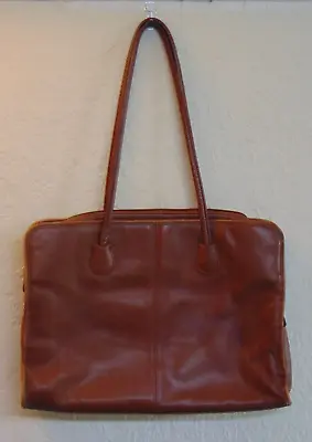 Vintage Coach Oversize Attache Briefcase Shoulder Laptop Bag 7307 Brown Leather • $29.99