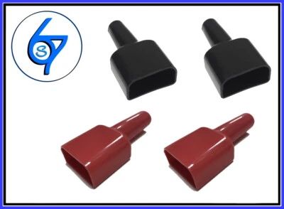 $8.95 • Buy 4 X Waterproof Anderson Plug Dust Cable Sleeve Sheath Covers Black And Red