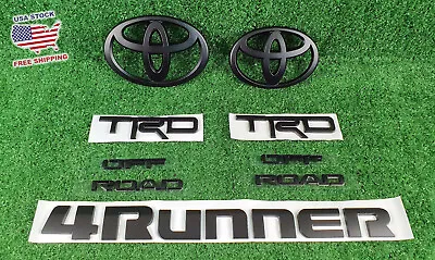 Fit For Toyota 4runner 2010-20 Matte Black Emblems Front Rear Logo TRD OFF ROAD • $31.95