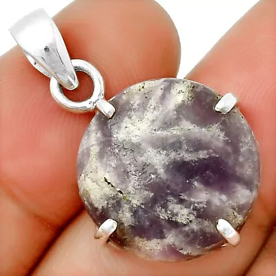 Natural Purple Lepidolite 925 Sterling Silver Pendant Jewelry P-1013 • $9.99