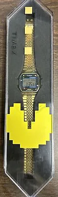 Timex T80 X PAC-MAN Stainless Steel Bracelet Gold 34mm Watch TW2U32000YB • $120