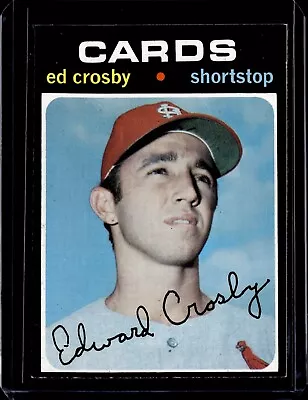 1971 Topps Baseball Ed Crosby CARDINALS #672 Rookie RC High Number EX B • $7.99