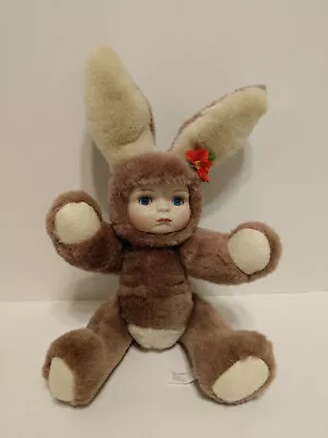 Marie Osmond Porcelain Face Doll Bit O Bunny ~ Brown Blue Eyes 1998 #402/2500 • $22.95