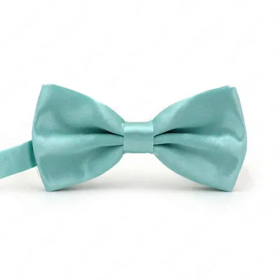 Bowtie Mens Adjustable Formal Wedding Party Necktie Bow Tie Solid Color Tuxedo • $6.98