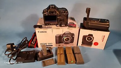 Canon EOS 50D 15.1 Megapixel Digital SLR Camera Body With Batteries & Chargers • £150