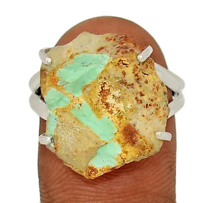 Natural Mexican Turquoise 925 Sterling Silver Ring Jewelry S.10 CR37931 • $12.99