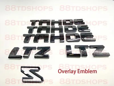 Gloss Black Overlay EMBLEM Fit TAHOE Nameplate Letter For GM 07-20 TAHOE LTZ • $40.99