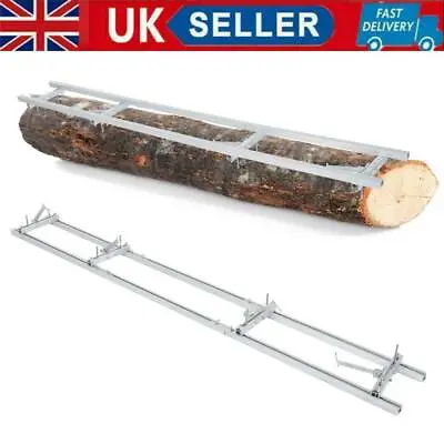 7.4ft Chainsaw Mill Milling Rail System Aluminum Rail Lumber Cutting Bar Guide • £64.69