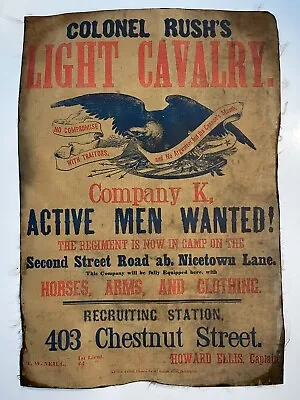 Military Poster Canvas Print American Civil War Art History Replica Enlistment • $39.99