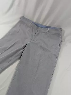 J Crew Pants 34X27 (34x30 Tag) Blue White Stripe Seersucker  Dress Pants Casual • $28