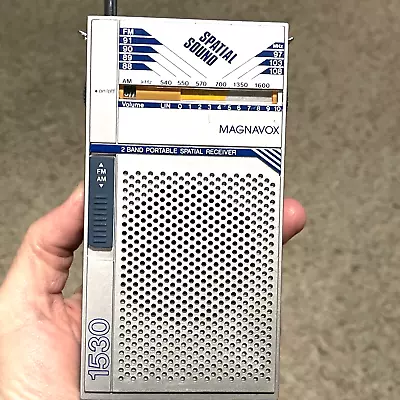 Vintage 1980s Magnavox D1530 Spatial Sound AM/FM Portable Radio USED Working • $26.99