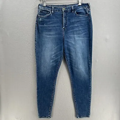 True Religion Halle High Rise  Super Skinny Jeans Women’s Size 34 Blue Stretch • $29.97