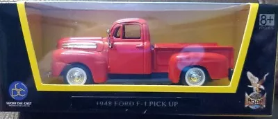 1948 Ford F-1 Pickup Red 1:43 Scale Diecast Replica Model By Road Signature • $11.99