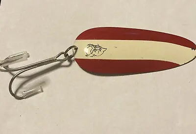 LARGE Vintage Eppinger DARDEVLE HUSKIE JR Spoon. Red/ White.  4 Inch Long! • $5